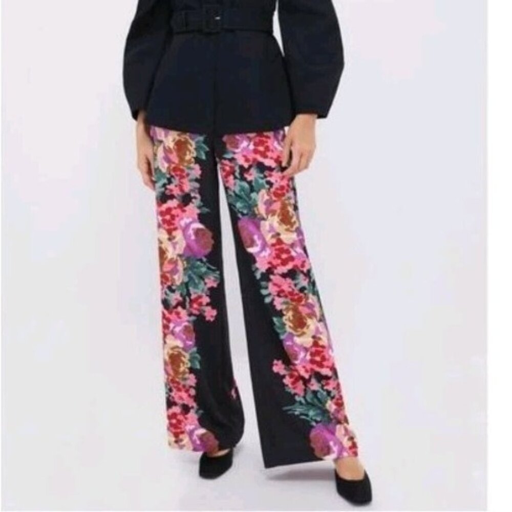 NWT Tuckernuck Women Erin Climbing Rose Pants (XXL) Floral Flower Print Drapey